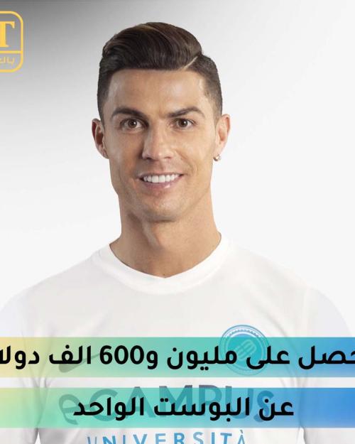 كريستيانو رونالدو يحصل على مليون و600 ألف دولار عن البوست الواحد