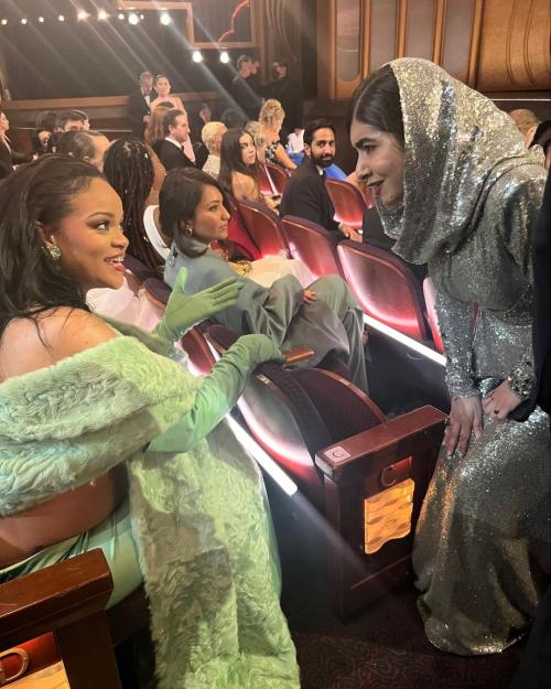 مالالا يوسفازي وريهانا في الأوسكار- انستقرام @malala تصوير @Griff