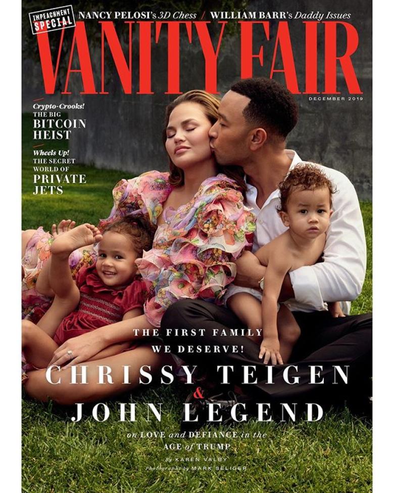 جون ليجند وعائلته على غلاف مجلة Vanity Fair