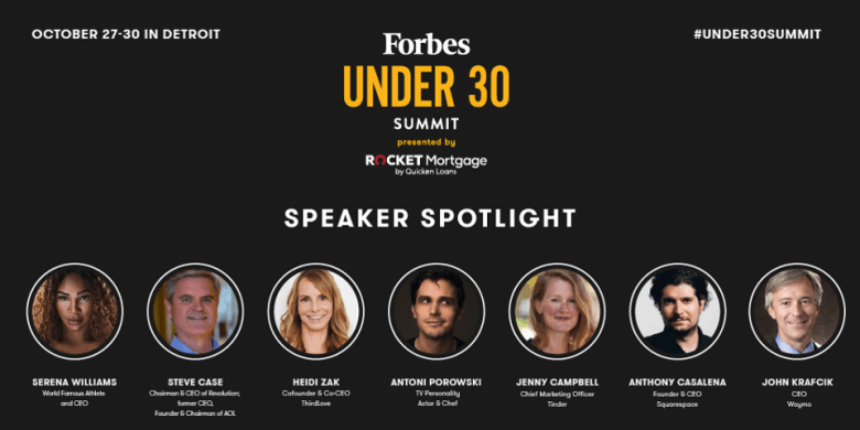 المتحدثين في Forbes Under 30 Summit - صورة من Forbes.com