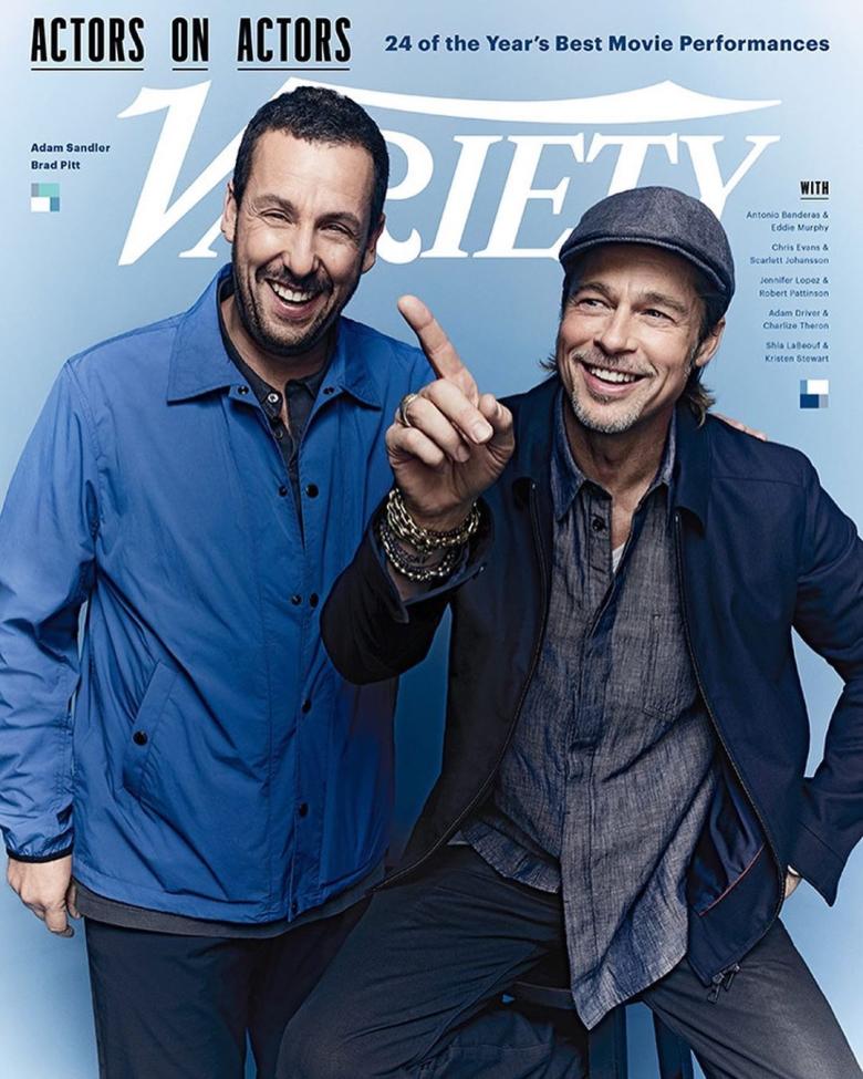 براد بيت وآدم ساندلير على غلاف مجلة Variety -انستغرام @variety