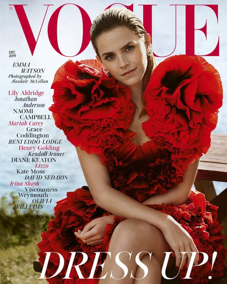 Emma Watson نجمة غلاف Vogue للأعياد- انستغرام @britishvogue