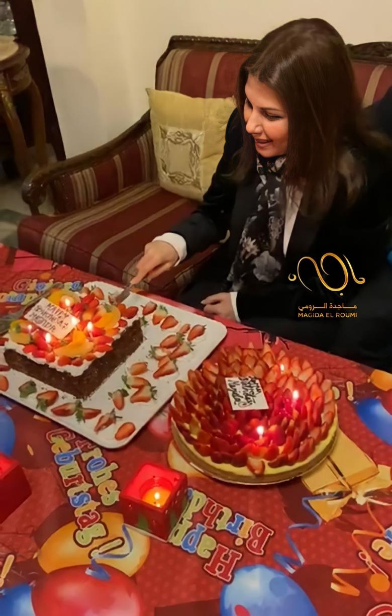 ماجدة الرومي تحتفل بعيد ميلادها