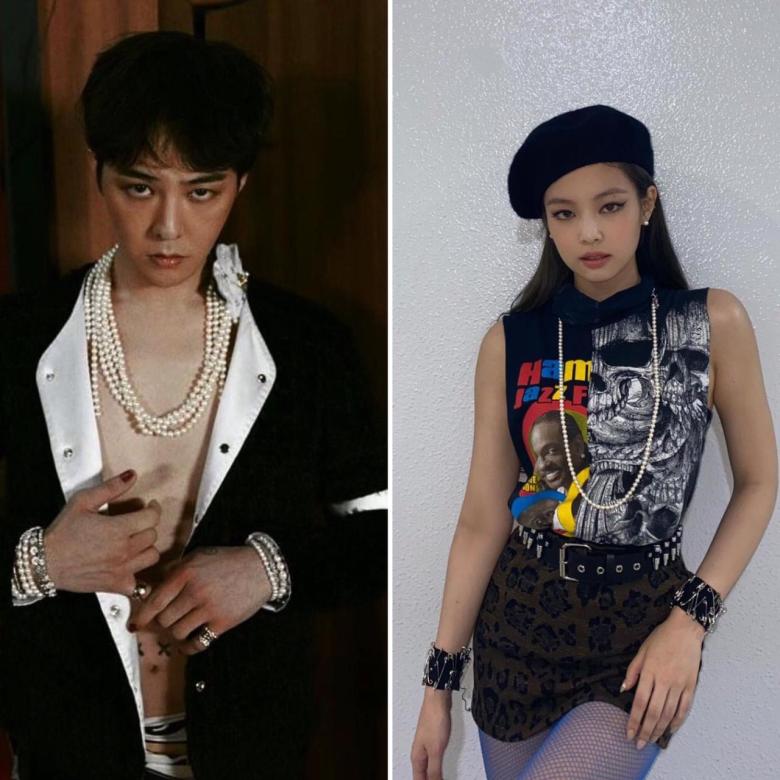 Jennie و G-Dragon -صورة معدلة من السوشيال ميديا
