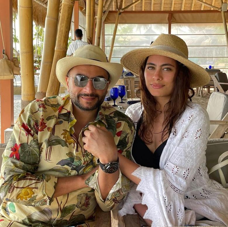 هاجر أحمد وزوجها - صورة من انستغرام