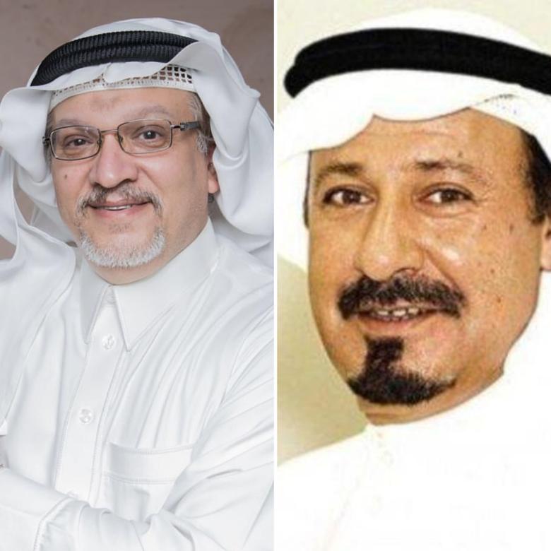 سمير الناصر والراحل جعفر الغريب - صورة معدلة من السوشيال ميديا