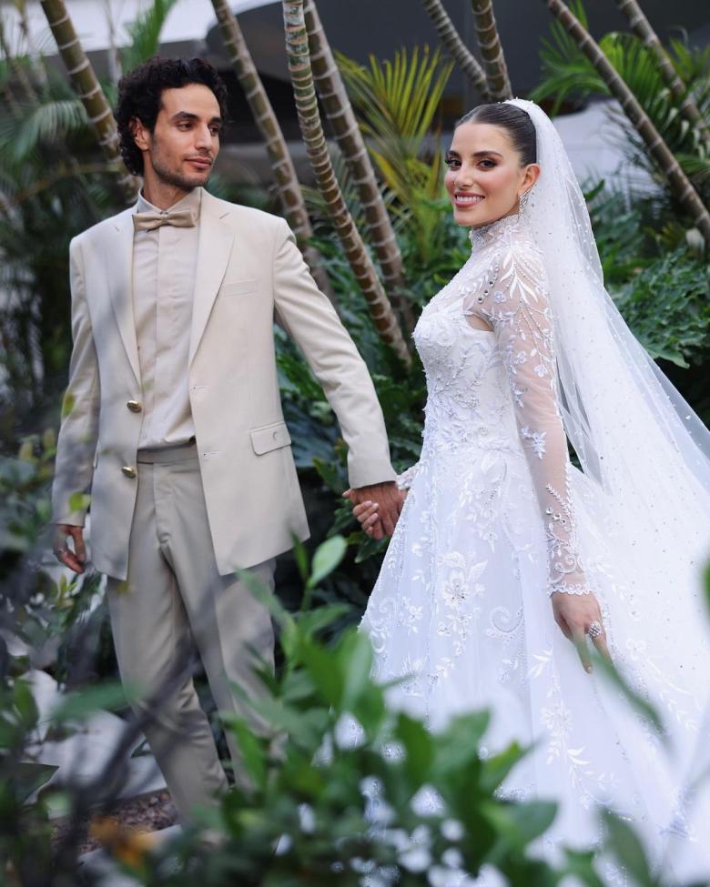 سينتيا صموئيل و آدم بكري من حفل زفافهما - صورة من انستقرام المصور PATRICK SAWAYA