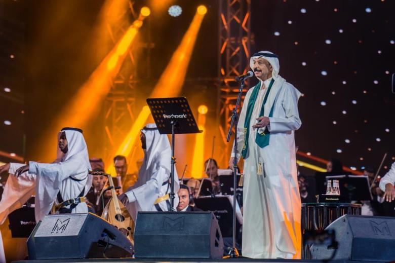 عبادي الجوهر في احتفالات اليوم الوطني السعودي - صورة من بنش مارك