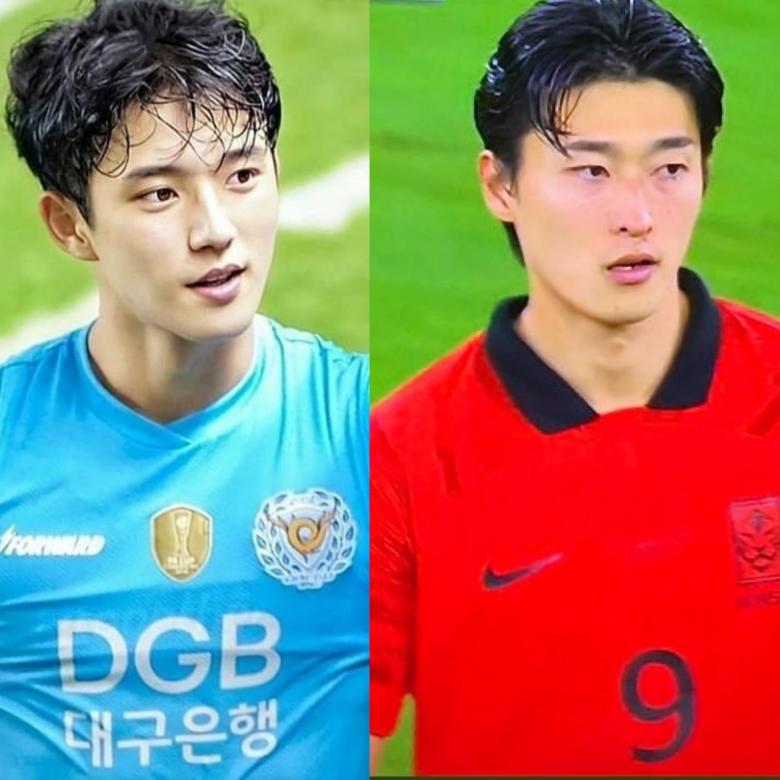 لاعبا المنتخب الكوري جونغ سونغ وون وتشو غوسونغ