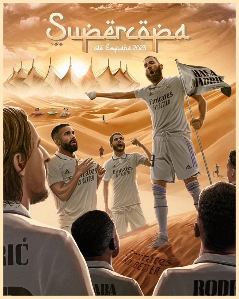 بوستر ريال مدريد لكأس السوبر في الرياض - تويتر