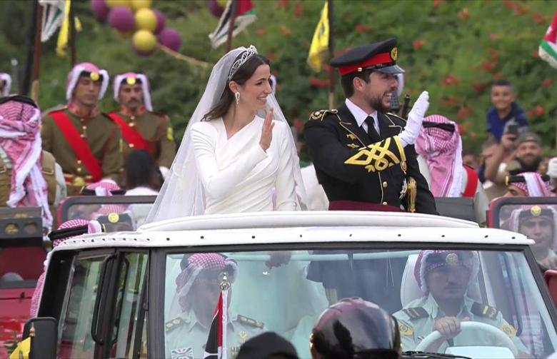 الأمير الحسين بن عبدالله الثاني والأميرة رجوة آل سيف