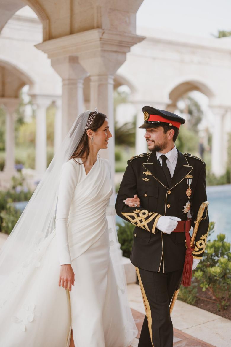 ولي عهد الأردن الأمير الحسين بن عبدالله الثاني و زوجته الأميرة رجوة الحسين - صورة من تويتر