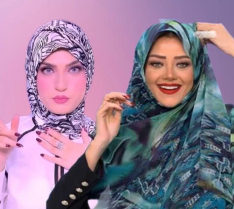 طريقة لف الحجاب - ياسمين عز - رضوى الشربيني - لفة الحجاب المناسبة - مصدر الصورة تويتر