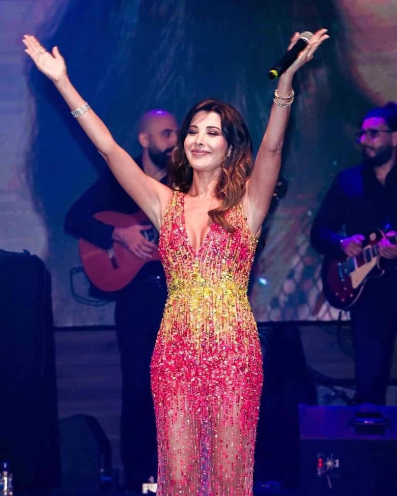 نانسي عجرم من حفلها الأخير  في قبرص - صورة من السوشيال ميديا