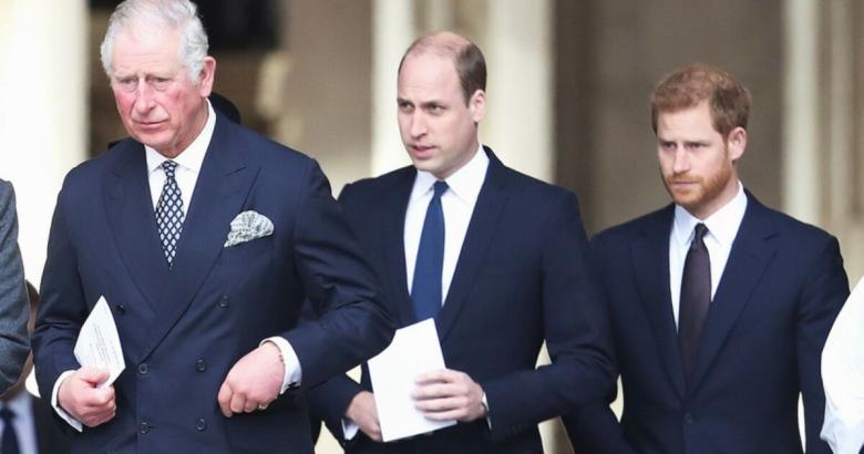 الأمير هاري والأمير ويليام  و الملك تشارلز - صورة من غوغل