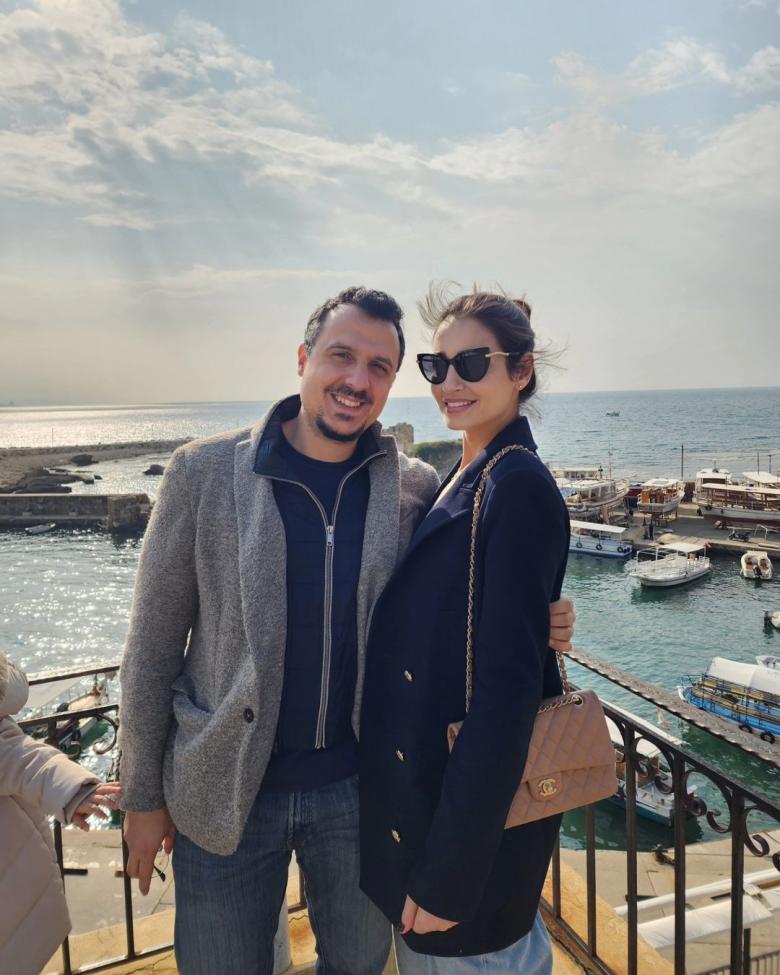 إيميه صياح برفقة زوجها فريد نجار - صورة من انستقرام