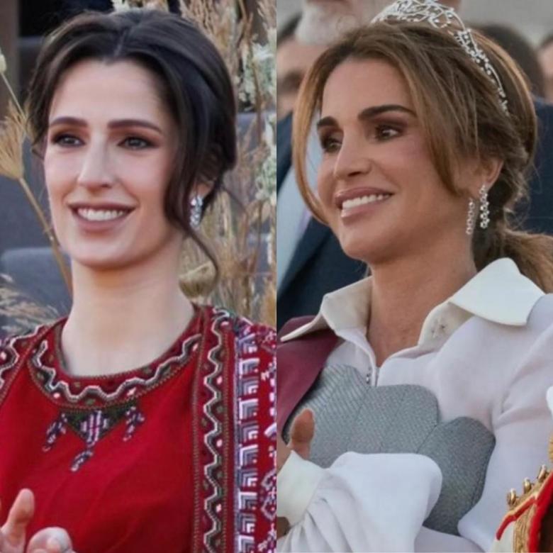 الملكة رانيا والأميرة رجوة الحسين 