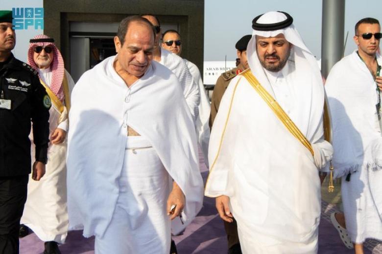 السيسي يصل إلى مكة - صورة من وكالة الأنباء السعودية