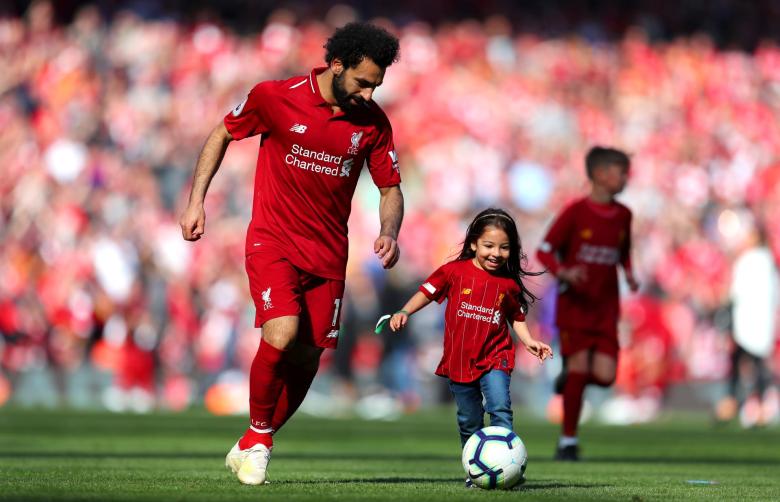 محمد صلاح وابنته مكة