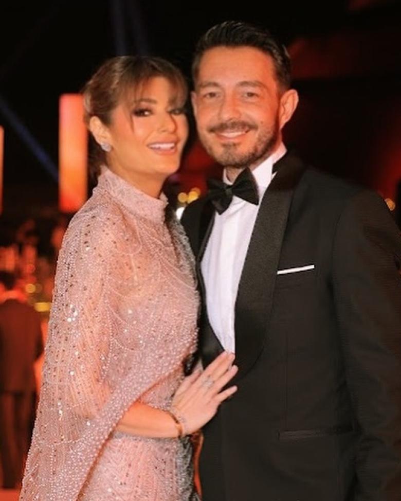 أحمد زاهر وزوجته هدى
