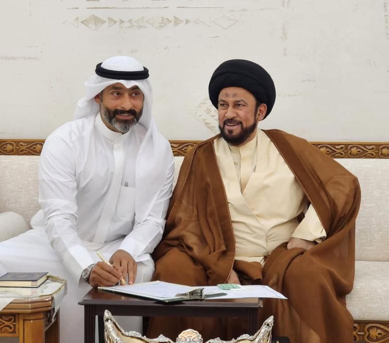 حسين المهدي في عقد قرانه