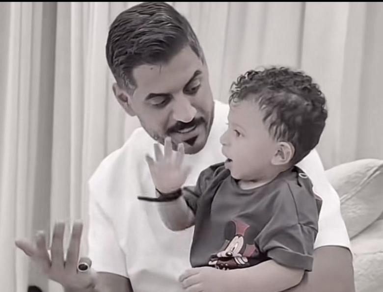 موسى بن تركي مع ابنه