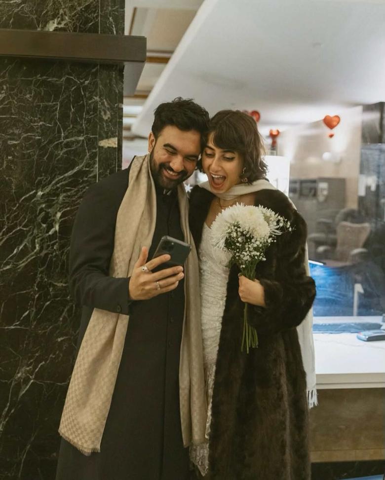  زهران ممداني وزوجته راما دواجي