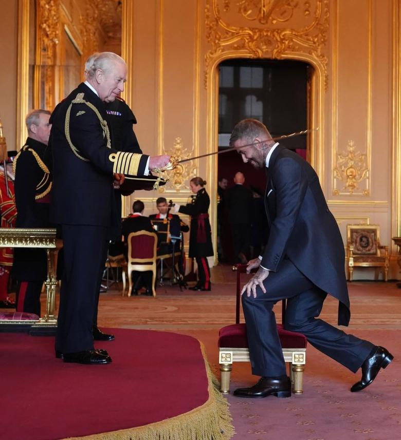 ديفيد بيكهام والملك تشارلز - إنستغرام