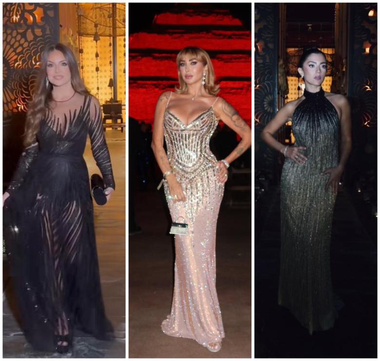 موضة الترتر والتطريز تتصدران إطلالات النجوم بسقارة مصر