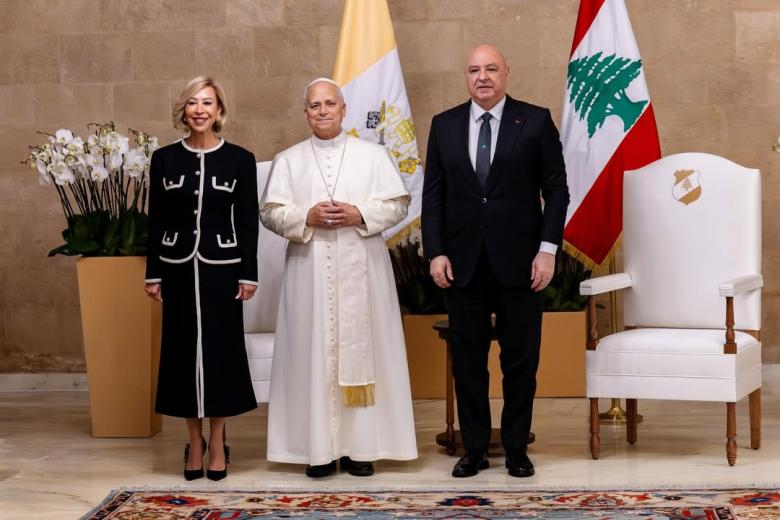 البابا لاوون الرابع عشر - اللبنانية الأولى - الرئيس جوزاف عون