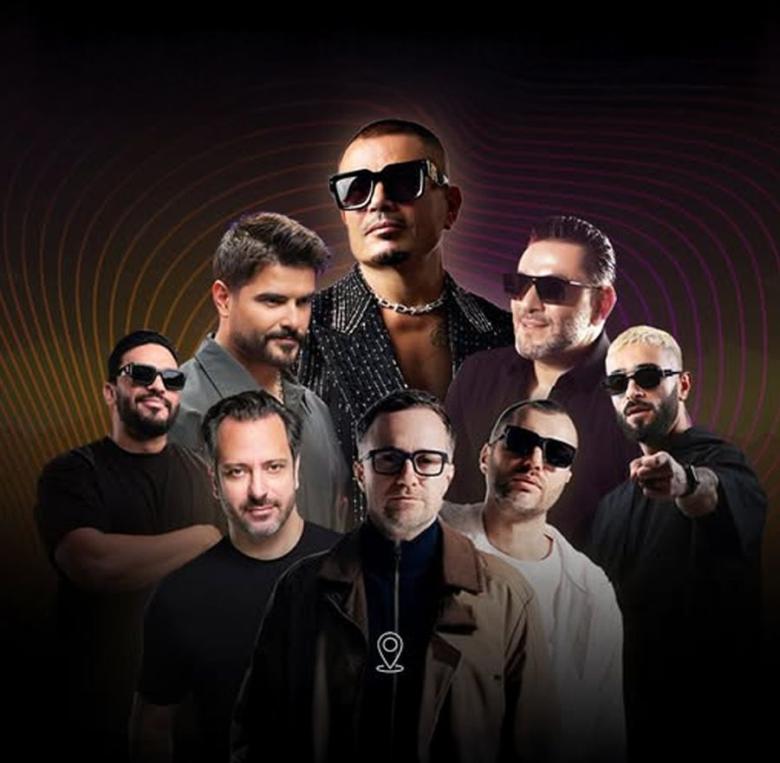 النجوم المشاركين في مهرجان ليالي العرب على جزيرة المها في الدوحة 