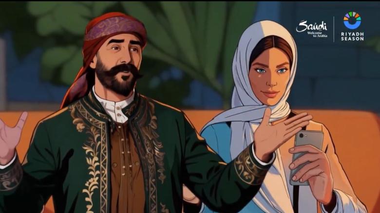 شخصيات قصي خولي ونور علي الكرتونية في "عرس مطنطن"