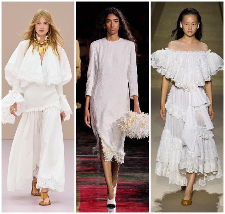 لون عام 2026: «Cloud Dancer» الأبيض الذي يعيد للعالم صفاءه - الصور من اليمين الى اليسار: كلوي، شانيل، زيمرمان