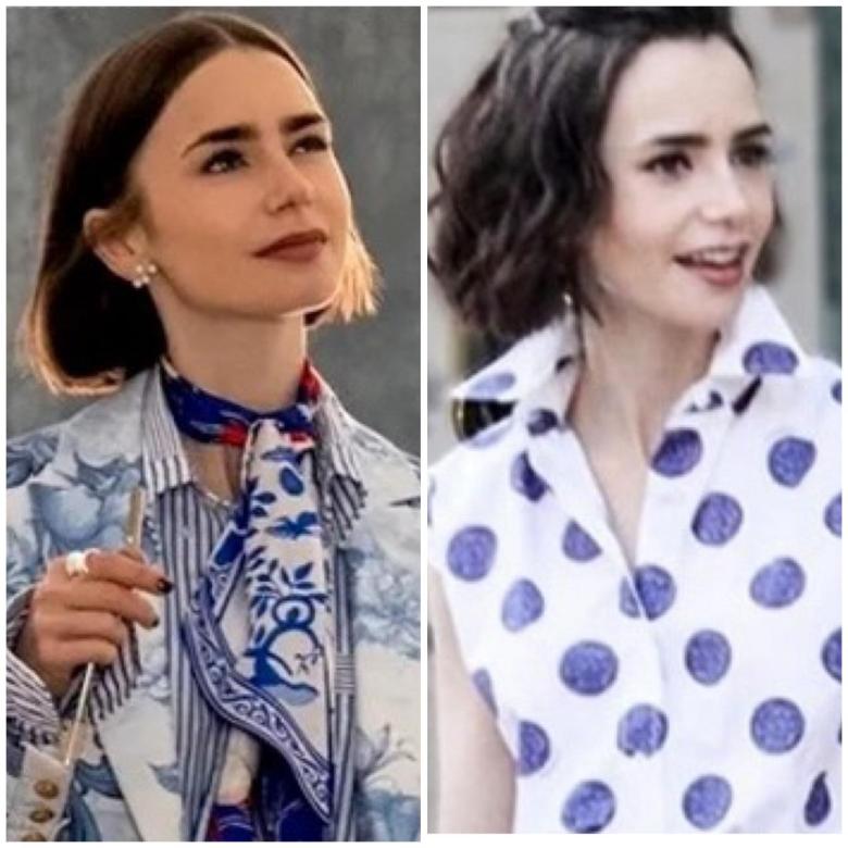 إطلالات Emily in Paris: موضة النقشات من أشهر الماركات