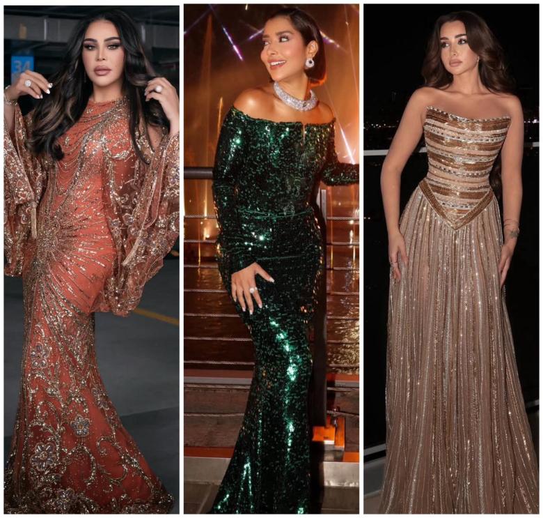 من وحي النجمات: الفساتين البراقة خيارك لإطلالة رأس السنة