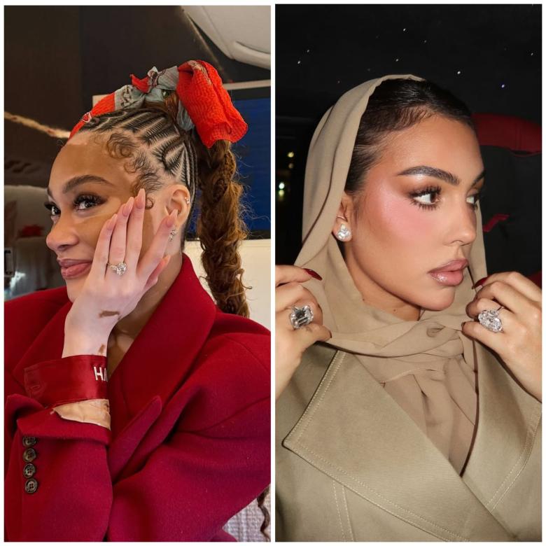 خواتم خطوبة النجمات 2025..من جورجينا رودريغيز إلى ويني هارلو - الصور من انستغرام النجمات 