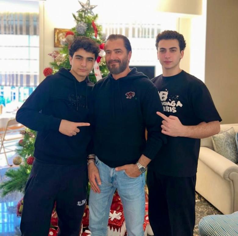 جيسكار أبي نادر مع أولاده