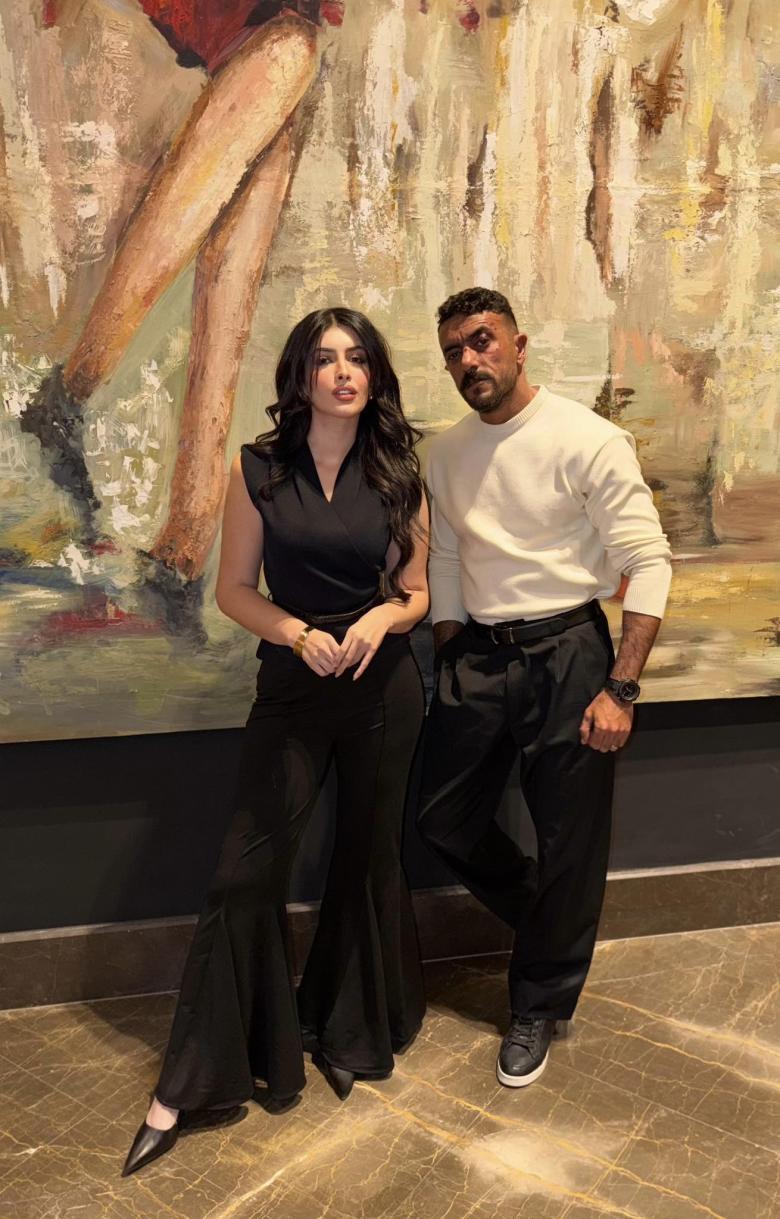 أحمد العوضي وسارة بركة من كواليس مسلسل على كلاي