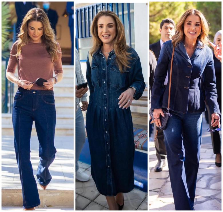 الملكة رانيا والدنيم… أناقة ملكية بروح عصرية - الصور من انستغرام الملكة رانيا 