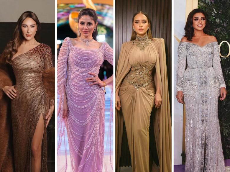 النجمات بفساتين مطرزة على سجادة Joy Awards 2026 الخزامية 