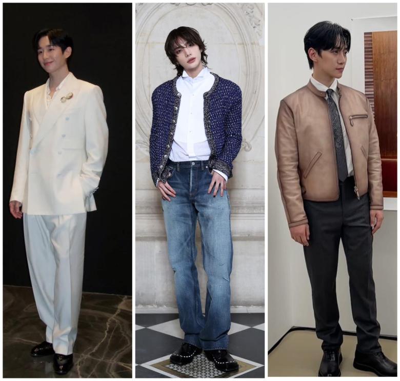 إطلالات نجوم الكيبوب في أسبوع الموضة الرجالية في باريس