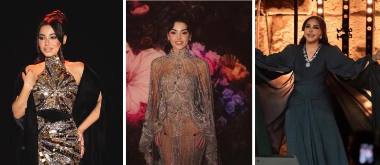 فساتين الكاب تتصدر إطلالات النجمات العربيات هذا الموسم