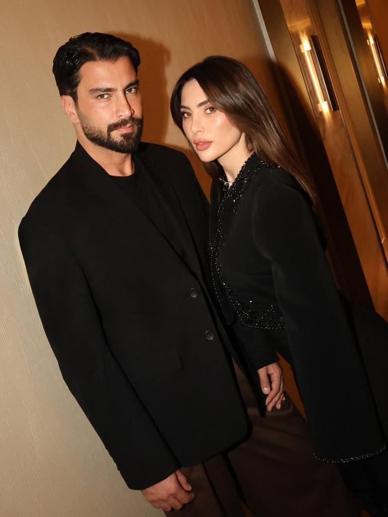 معتصم النهار وزوجته لين