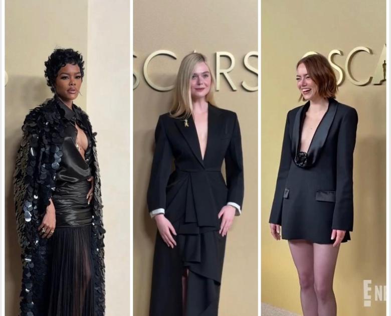 الأسود يتصدر المشهد في غداء مرشحي الأوسكار