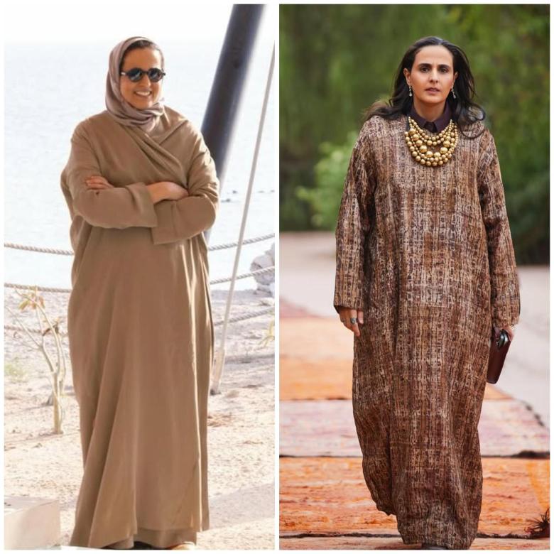 إطلالات الشيخة المياسة بالألوان الترابية… فخامة شرقية رمضانية