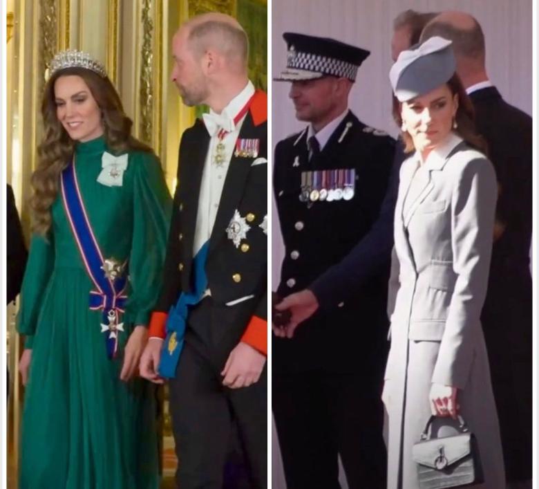 من المعطف الرمادي إلى التيارا: إطلالات كيت ميدلتون الرمزية