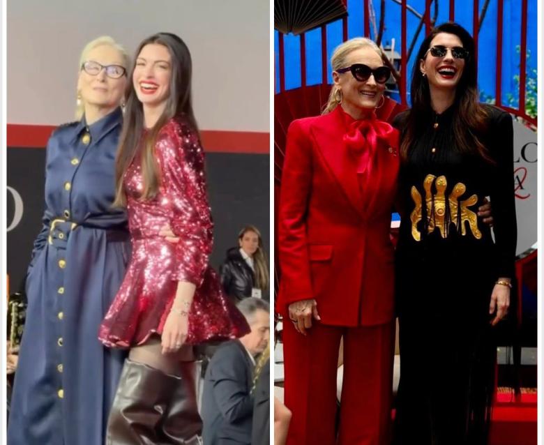 إطلالات ميريل ستريب وآن هاثاوي في حملة الترويج لفيلمهما 