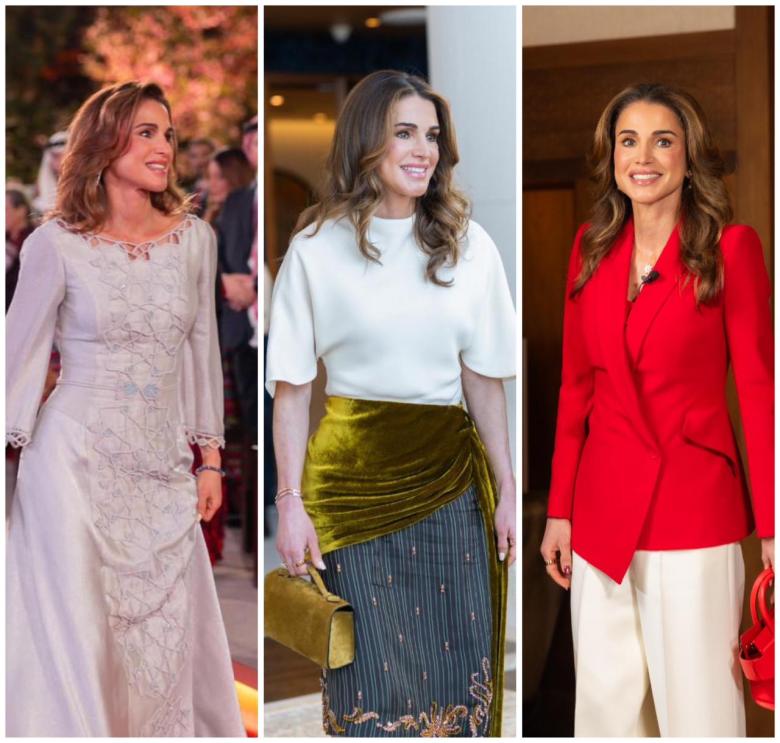 في عيد الملكة رانيا.. محطات من أجمل إطلالاتها هذا العام