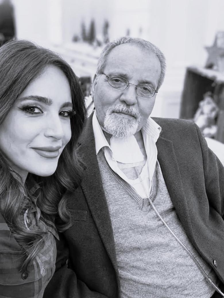 عبير نعمة مع  والدها