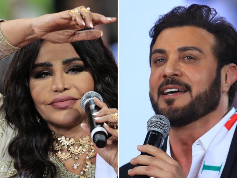 ماجد المهندس و أحلام - صورة معدلة من حساب aawsat_spt على تويتر